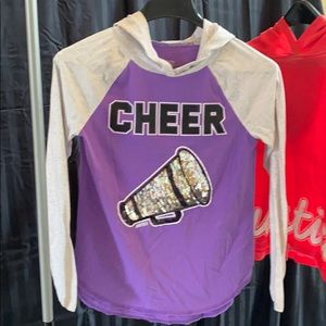 2-Justice long sleeve hooded tops.